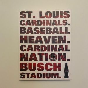 St. Louis Cardinals wall decor.